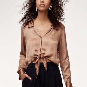 Wilfred Tie Front Blouse